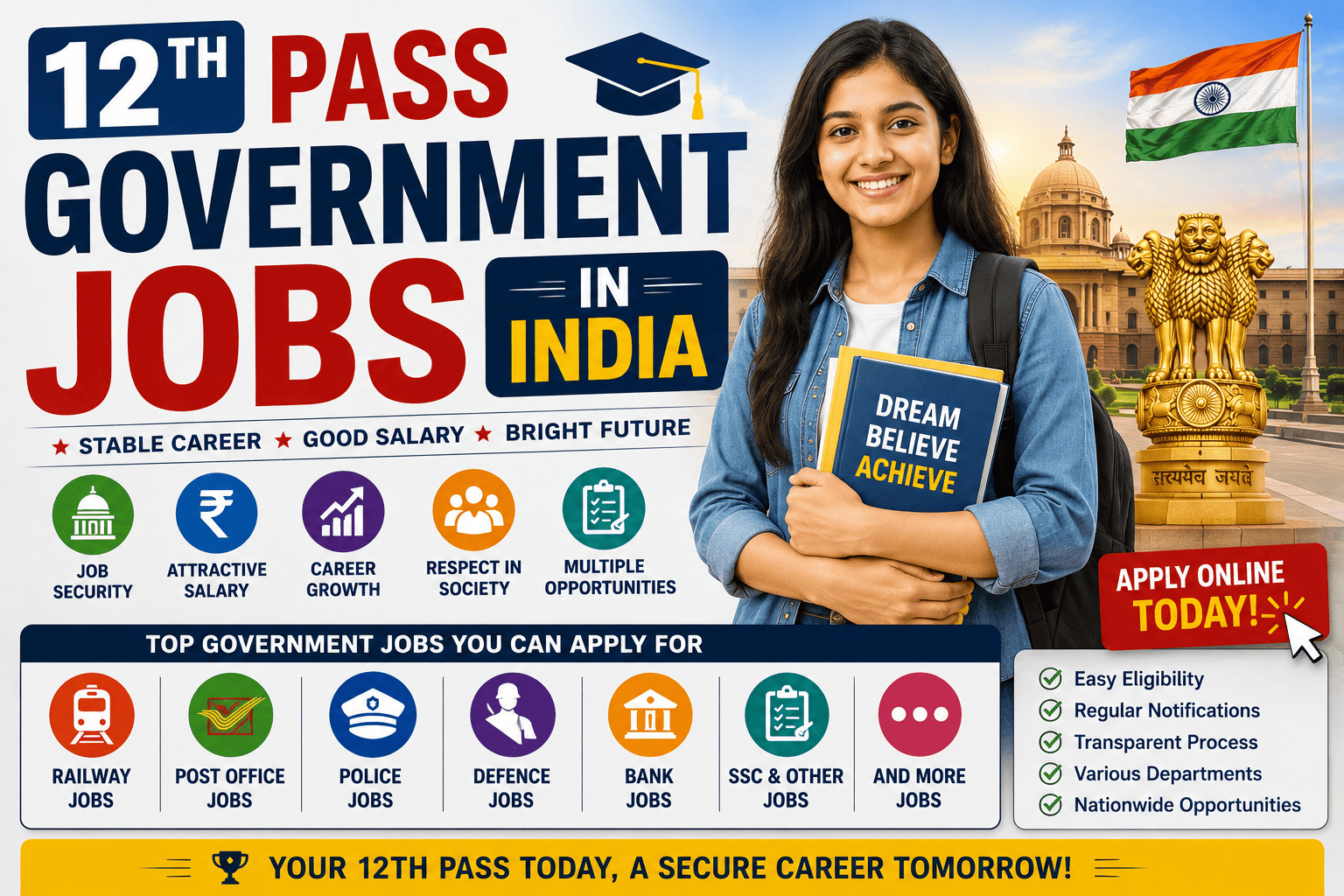 12th Pass Government Jobs