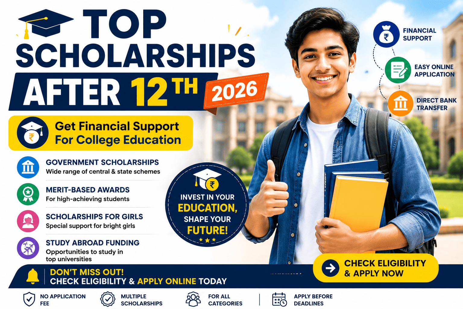 Top Scholarships After 12th in India